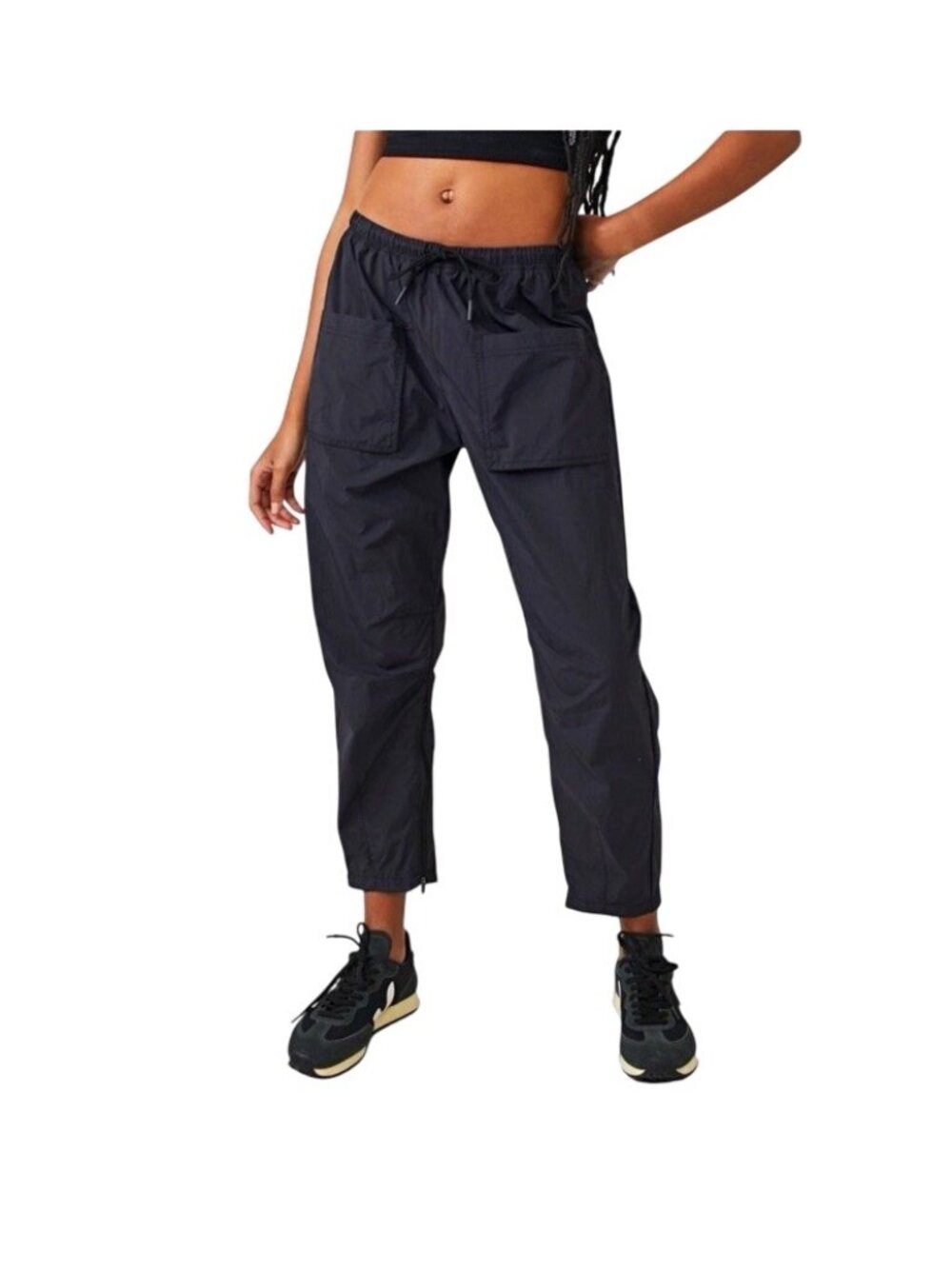 Free People Movement Fly By Night Pants Black Womens Size Small Cargo Track Pant
